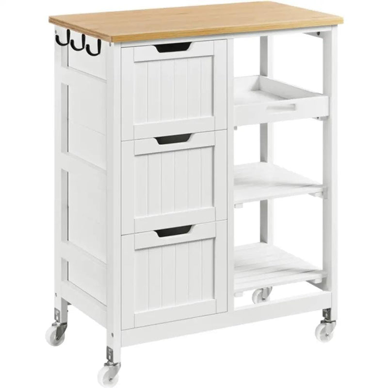 Yaheetech Kitchen Island with Wheels Kitchen Storage Serving Cart Kitchen Island with Wheels Kitchen Storage Serving Cart