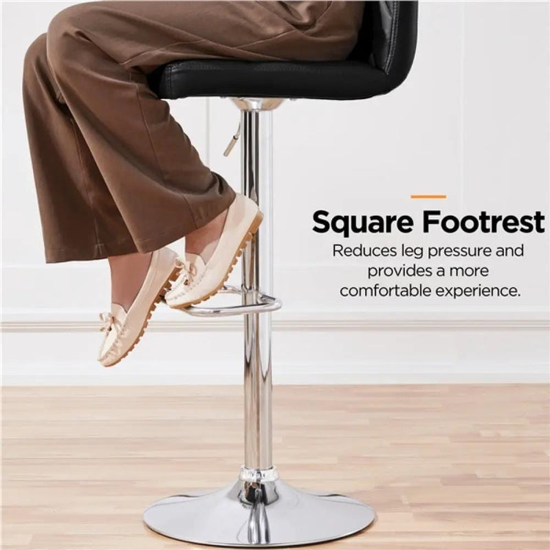 Yaheetech 2pcs Modern PU Leather Swivel Bar Stools 2pcs Modern PU Leather Swivel Bar Stools
