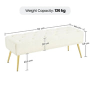 Upholstered Bedroom Benches Footrest Stool Ottoman Footstool Bench – view 3
