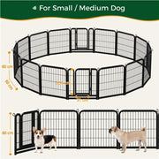 Yaheetech 16pcs Dog Pen Pet Barrier Fence 16pcs Dog Pen Pet Barrier Fence