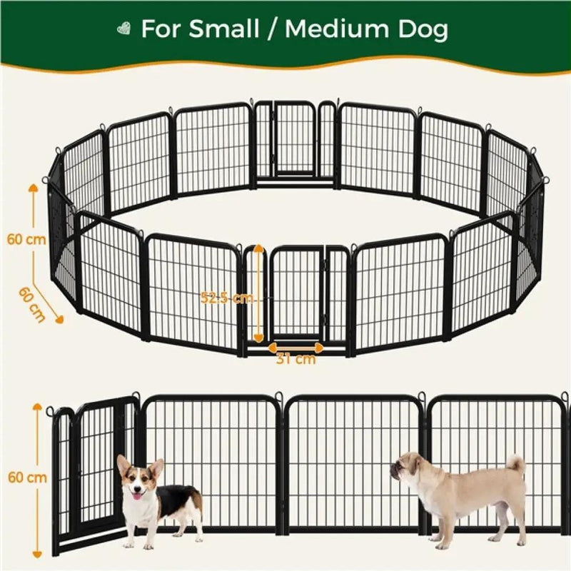Yaheetech 16pcs Dog Pen Pet Barrier Fence 16pcs Dog Pen Pet Barrier Fence
