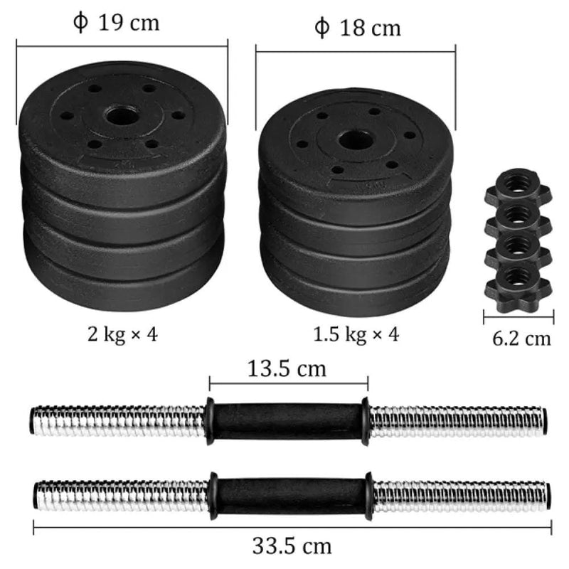 Yaheetech 15kg/33lb Adjustable Dumbbell Weight Set 15kg/33lb Adjustable Dumbbell Weight Set