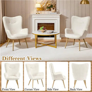 Yaheetech Boucle Accent Chair Armchair Boucle Accent Chair Armchair