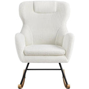 Yaheetech Boucle Upholstered Armchair Rocking Chair Boucle Upholstered Armchair Rocking Chair