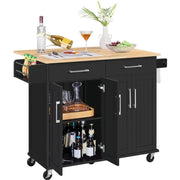 Yaheetech Kitchen Trolley Kitchen Island on Wheels Kitchen Cart Kitchen Trolley Kitchen Island on Wheels Kitchen Cart