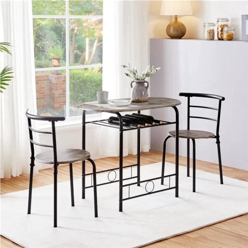Yaheetech 3 Piece Dining Set Dining Table Dining Chair Set 3 Piece Dining Set Dining Table Dining Chair Set