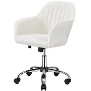 Modern Boucle Desk Chair Computer Chair Computer Chair Ivory – view 3