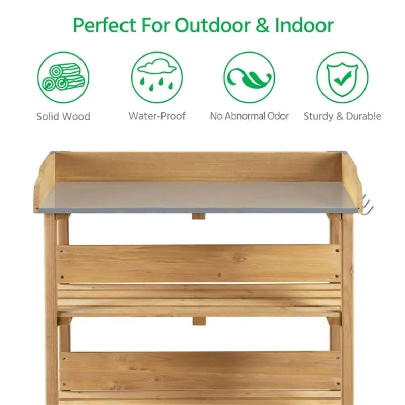 Yaheetech Outdoor Potting Bench Outdoor Potting Bench