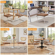 6PCS Mid-Century Modern Dining Chairs with Mesh Rattan Back – view 3