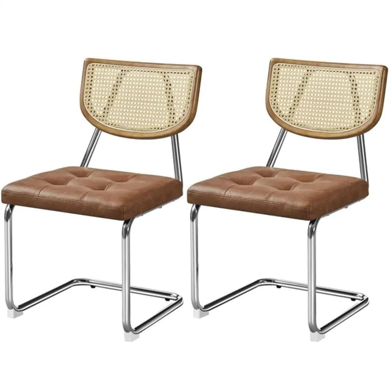 6PCS Mid-Century Modern Dining Chairs with Mesh Rattan Back – view 8