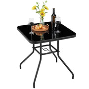 Yaheetech 28″ Square Patio Bistro Table with Umbrella Hole 28″ Square Patio Bistro Table with Umbrella Hole
