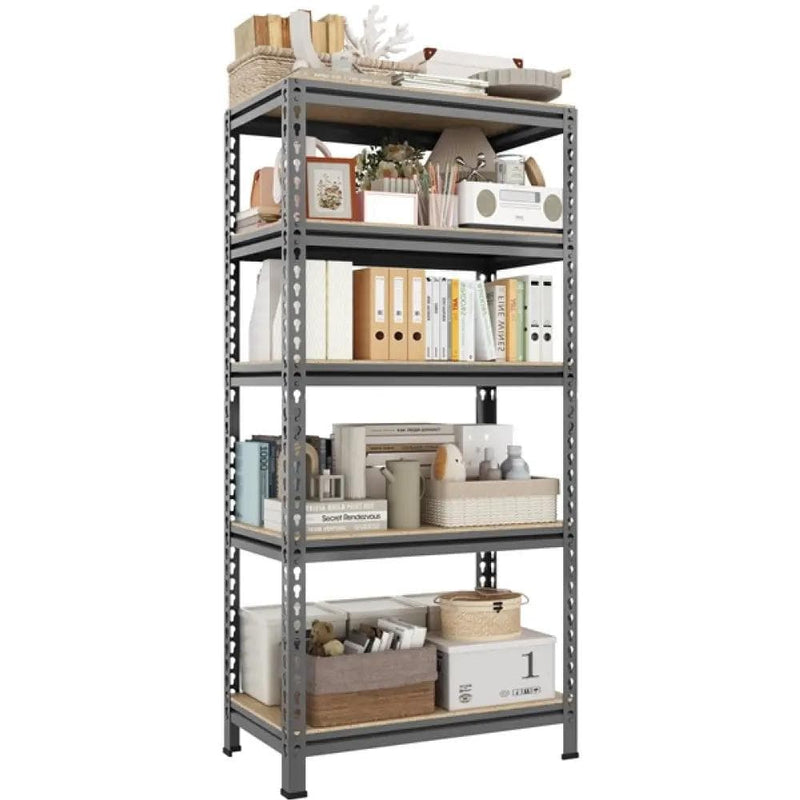 Yaheetech 5-Tier Utility Shelves Adjustable Metal Shelving Units 5-Tier Utility Shelves Adjustable Metal Shelving Units