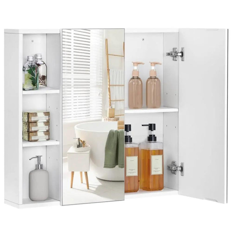 Yaheetech Bathroom Wall Cabinet with Mirror Bathroom Wall Cabinet with Mirror