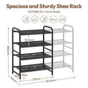 Yaheetech 4-Tier Expandable Iron Shoe Rack 4-Tier Expandable Iron Shoe Rack