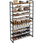 Yaheetech 10-Tier Iron Shoe Rack Organizer 10-Tier Iron Shoe Rack Organizer