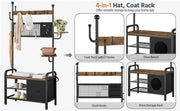 Yaheetech Hall Tree with Cat House Coat Rack Shoe Rack Hall Tree with Cat House Coat Rack Shoe Rack
