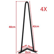 Yaheetech 4PCS 16 Inch Solid Hairpin Coffee Table Legs 3-Rods 4PCS 16 Inch Solid Hairpin Coffee Table Legs 3-Rods