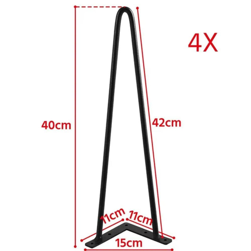 Yaheetech 4PCS 16 Inch Solid Hairpin Coffee Table Legs 3-Rods 4PCS 16 Inch Solid Hairpin Coffee Table Legs 3-Rods