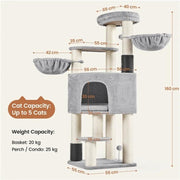 Multilevel Heavy-Duty Cat Tree with Thick Scratching Posts – view 3