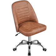 Yaheetech Faux Leather Mid Back Home Office Desk Chair Faux Leather Mid Back Home Office Desk Chair