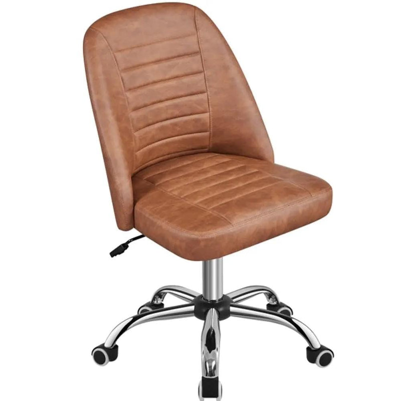 Yaheetech Faux Leather Mid Back Home Office Desk Chair Faux Leather Mid Back Home Office Desk Chair