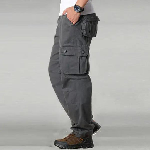 Cargo Pants Outdoor Solid Color Trousers Hiking Work Pants – view 1