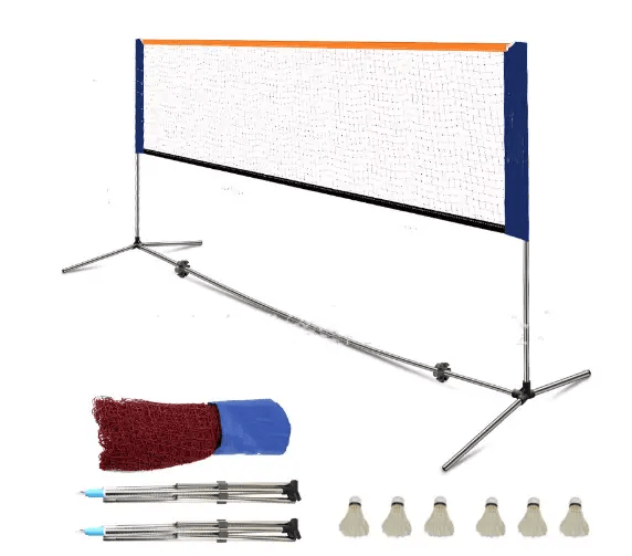 salelink.co.nz Unbranded Portable Badminton Net Set 4.1m + Balls Portable Badminton Net Set 4.1m + Balls | Action Outdoors NZ