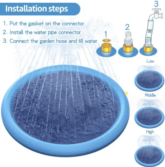 Pet Dog Kids Sprinkler Splash Pad Mat 100cm – view 6