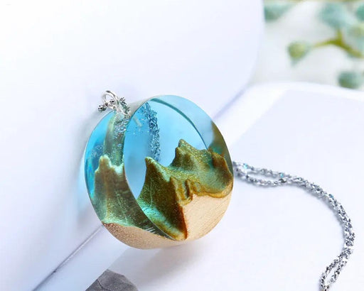 Fake Mountain Resin Epoxy Craft Wood Natural Snow Mountain Dried Flower Resin Decorative Craft DIY Ring Pendant – view 2