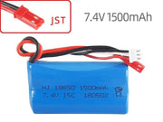 7.4V 1500mAh Red Li-Po Rechargeable Battery for Drone – view 1