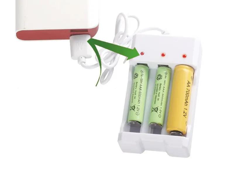 dealonline.co.nz dealonlinenz 3 Slots USB Battery Charger AA or AAA 3 Slots USB Battery Charger AA or AAA