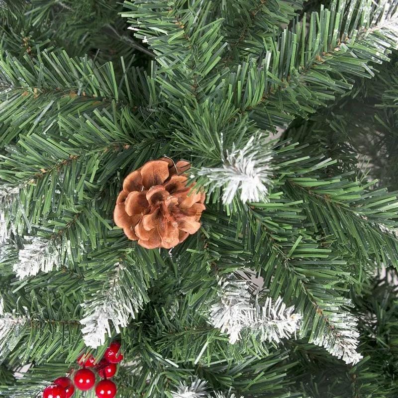 2.1M Christmas Tree 1100 Tips with Red Berries and Pinecones – view 3