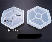 Resin Art NZ Moulds Coaster Moulds - Round/Square/Hexagonal Coaster Moulds - Round/Square/Hexagonal | NZ