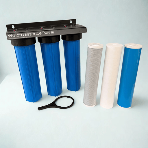 Waiora Essence Plus III Whole House Mains Filter - 3 Stage, 20 Inch Jumbo, Heavy Metal & Chlorine Removal NZ