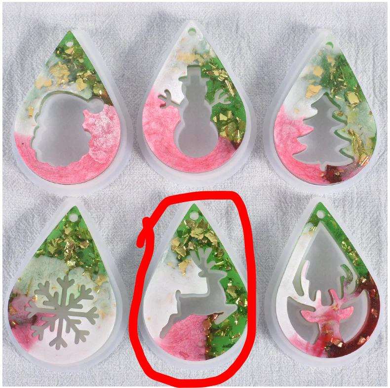 Resin Art NZ Moulds Christmas Pendant Moulds - 06 Christmas Pendant Moulds - 06 | NZ