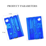 Habicare SS 12 in 1 Multi Tool Card Habicare 12-in-1 Credit Card Multi-tool for Camping