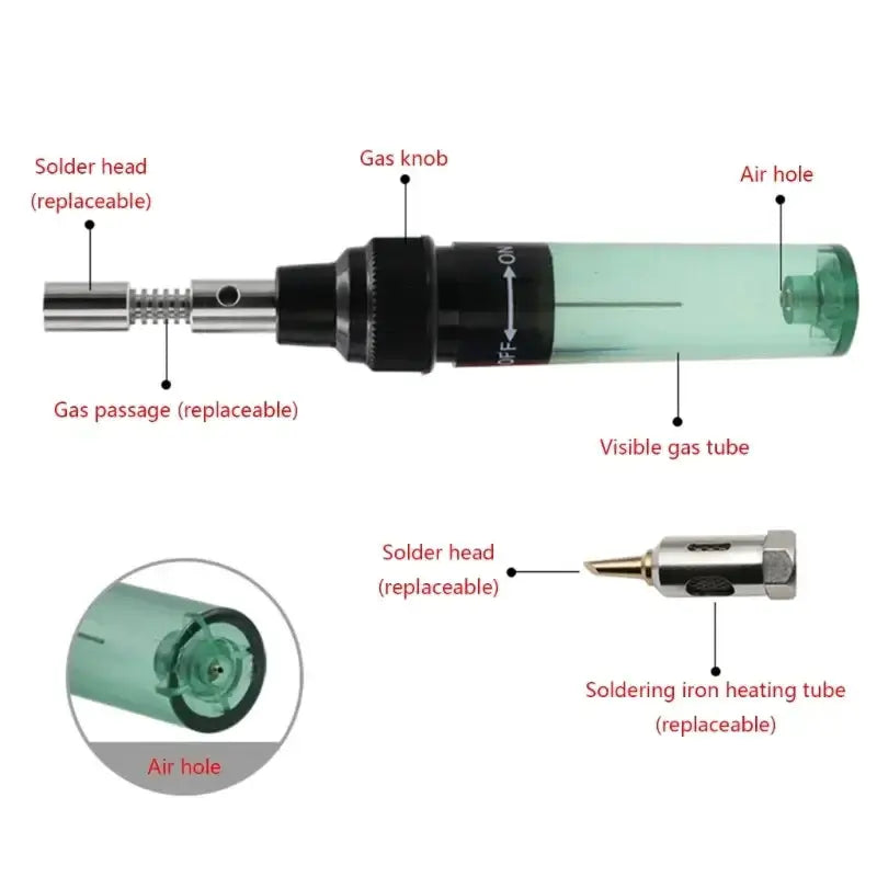 Habicare HBC Portable Gas Soldering Iron Kit Portable Gas Soldering Iron for DIY Repairs