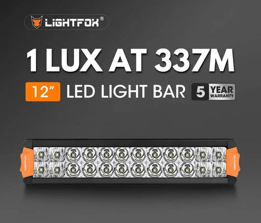 Lightfox Rigel Series 12inch LED Light Bar 1 Lux @ 337M IP68 8,320 Lumens – view 1