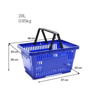 dealonline.co.nz dealonline.co.nz Shopping Basket 48cm Blue Shopping Basket 48cm Blue