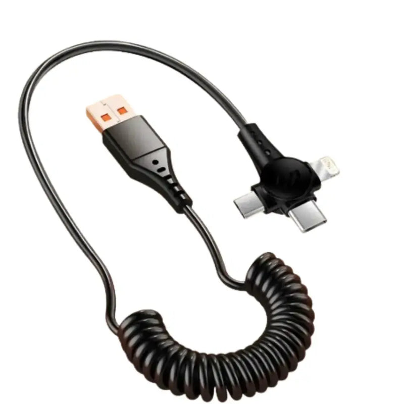 Habicare TWS 120W 3-in-1 USB-C Super-Fast Retractable Charging Cable 120W 3-in-1 USB-C Super-Fast Retractable Charging Cable
