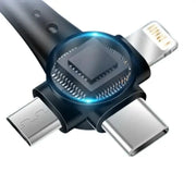 Habicare TWS 120W 3-in-1 USB-C Super-Fast Retractable Charging Cable 120W 3-in-1 USB-C Super-Fast Retractable Charging Cable
