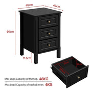 Yaheetech 2x Side Table Nightstand End Table 3-drawer Side Table 2x Side Table Nightstand End Table 3-drawer Side Table