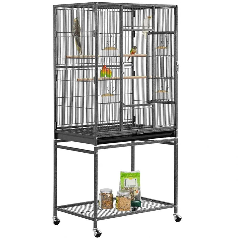 Yaheetech 53.5″H Mobile Large Parrot Cage w/ Stand Bird Cage 53.5″H Mobile Large Parrot Cage w/ Stand Bird Cage