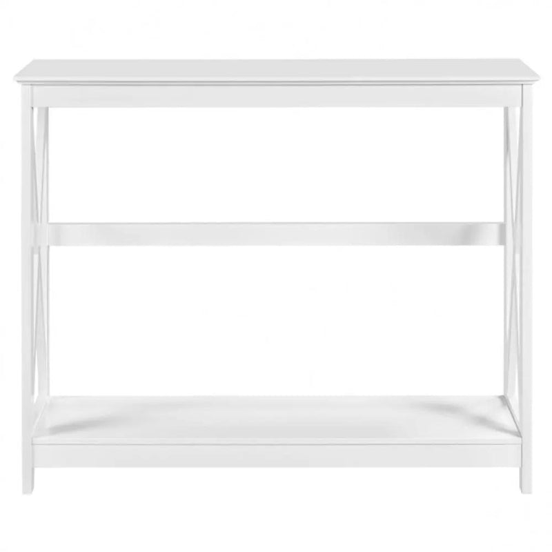2-Tier X-Design Console Table Industrial Side Console Table End Table – view 4