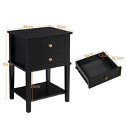 Yaheetech 2pcs Nightstand Side Table End Table 2pcs Nightstand Side Table End Table