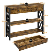 Yaheetech 2-Tier X-Design Console Table Hall Table 2-Tier X-Design Console Table Hall Table