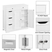 Wooden Bathroom Floor Cabinet Side Storage Organizer Cabinet – view 4