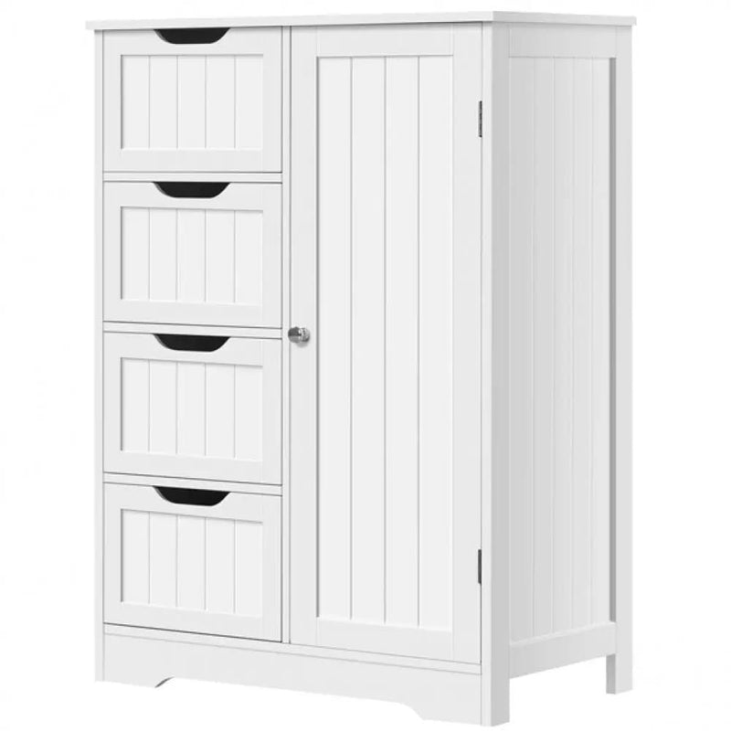 Yaheetech Large Wooden Bathroom Floor Cabinet Large Wooden Bathroom Floor Cabinet