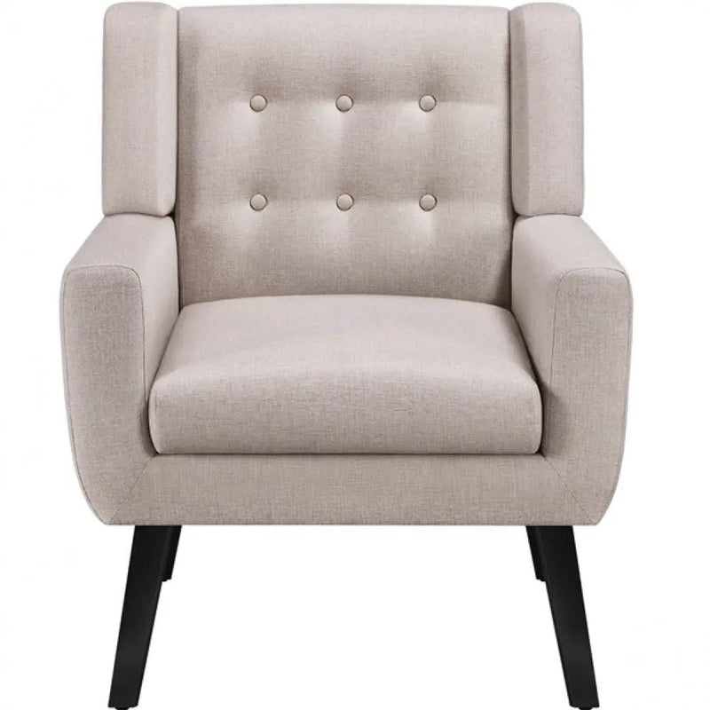 Yaheetech Button Tufted Armchair with Solid Wood Legs Button Tufted Armchair with Solid Wood Legs