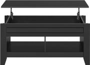 Shaker Design Lift Top Coffee Table w/Storage & 2 Open Shelves – view 4